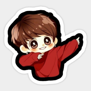 Jungkook Cute Chibi - BTS K-POP Design Sticker